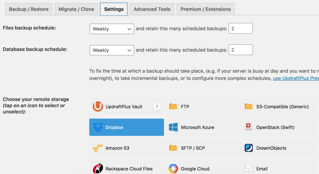 Setting up Dropbox with UpdraftPlus | How to Backup Your WordPress Website